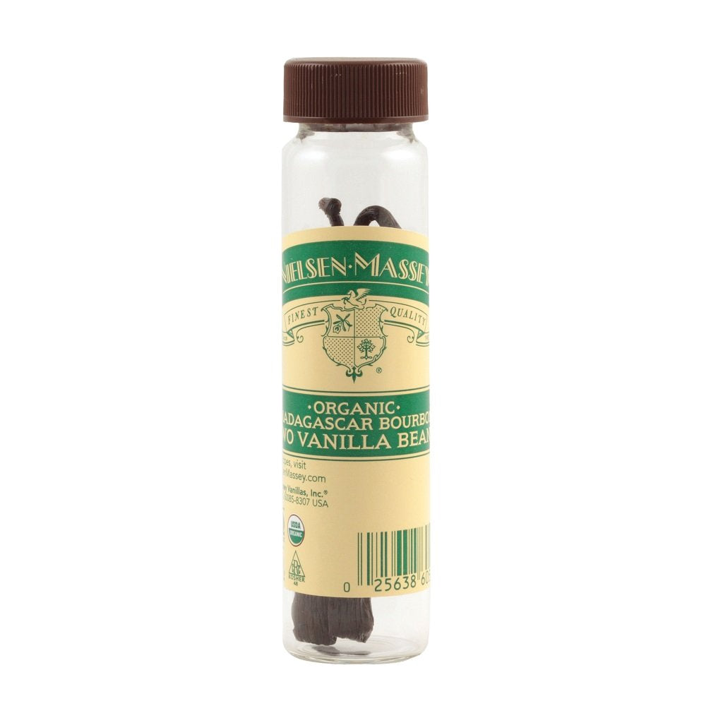 Nielsen-Massey Organic Madagascar Bourbon Vanilla Beans For Baking And Cooking, 2-Bean Vial