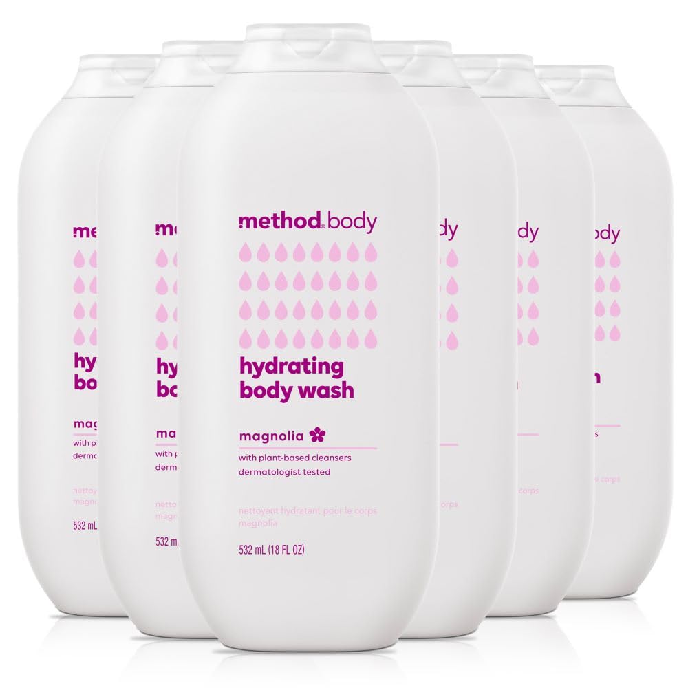 Method Body Wash, Magnolia, Paraben and Phthalate Free, 18 oz (Pack of 6)