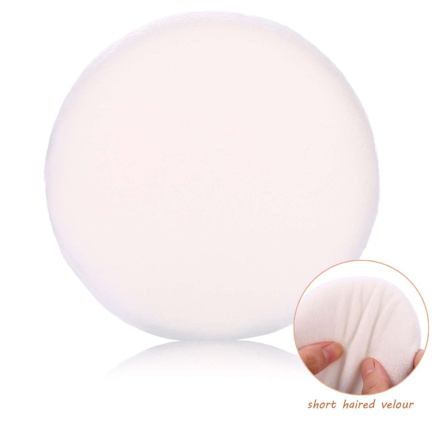 Wsyub Powder Puff, Powder Puff For Body Powder, Ultra Soft Large Velour Body Loose Powder Puff, 4.13 Inch,4Pcs?White, Round