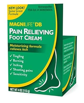 MagniLife DB Foot Cream, Calming Relief for Burning, Tingling, Shooting & Stabbing Foot Sensations - Soothes Dry, Cracked, Itchy, Sensitive Skin (4 oz Jar) : Everything Else