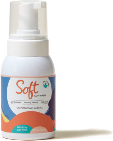 Soft Cup Wash | Menstrual Cup Cleanser For Silicone Period Cups | 6.8 Oz | Ph-Balanced | Feminine Wash | Body-Safe | Infused With Grapefruit And Chamomile