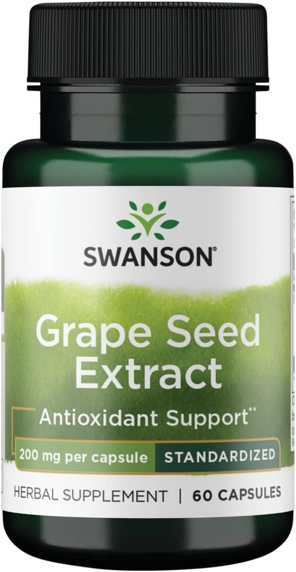 Swanson Grape Seed Extract (Standardized) 200 Milligrams 60 Capsules
