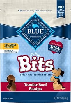 Blue Buffalo BLUE Bits Natural Soft-Moist Training Dog Treats, Beef Recipe 19-oz Bag