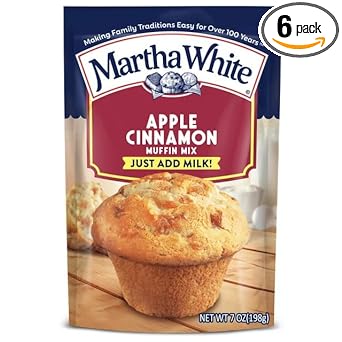 Martha White Muffin Mix Apple Cinnamon 7.0 oz. (Pack of 6)