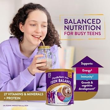 Teen Multivitamin Protein Powder – Chocolate – 400g – Teenager Supplement with 27 Vitamins & Minerals – Vitamin D & Protein – Vegetarian – For busy teens 11-16 yrs old – by PaediaSure Shake : Amazon.co.uk: Health & Personal Care