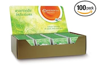 Davidson'S Organics, Ayurvedic Infusions, Anti-Inflammation, 100-Count Individually Wrapped Tea Bags