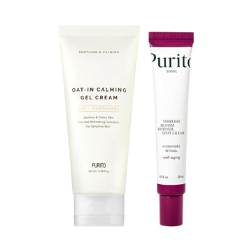 Purito Oat-In Calming Gel Cream 100 Ml & Purito Seoul Timeless Bloom Retinol Spot Cream Set