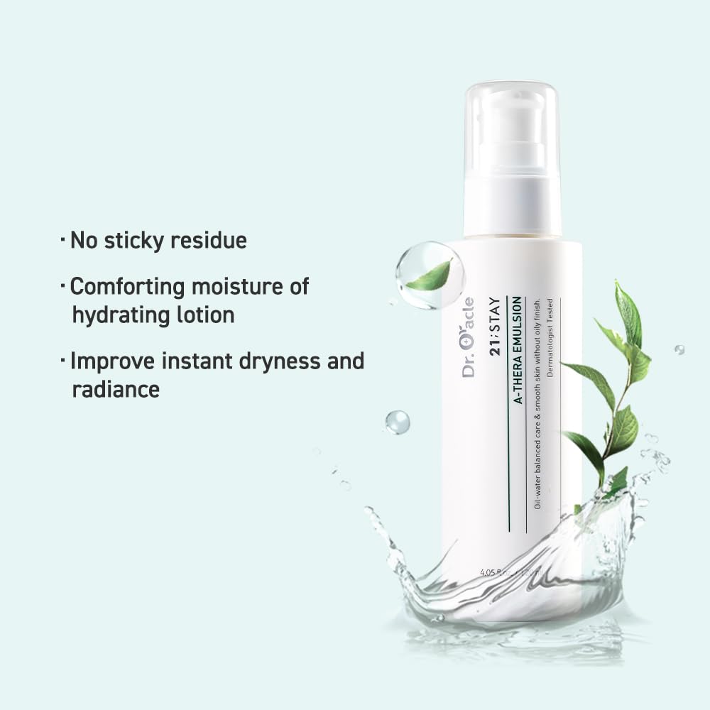 Dr.Oracle A-Thera Emulsion Face Moisturizer Moisturizing Facial Lotion For Sensitive Skin, (4.05Fl.Oz) Dermatologist Tested, 21;Stay : Beauty & Personal Care