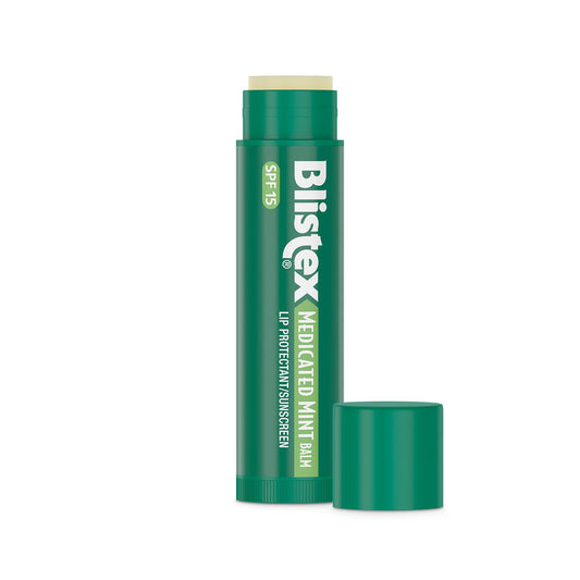 Blistex Medicated Mint Lip Balm, 0.15 Ounce (Pack Of 24) – Prevent Dryness & Chapping, Spf 15 Sun Protection, Seals In Moisture, Hydrating Lip Balm, Easy Glide Formula For Full Coverage