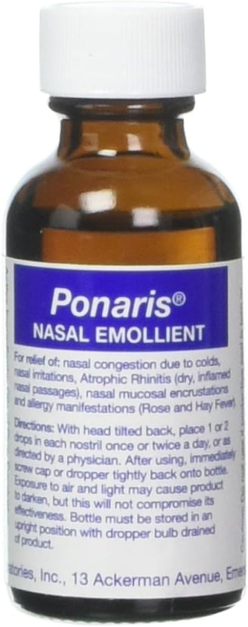 Jamol Laboratories Ponaris Nasal Emollient And Dropper