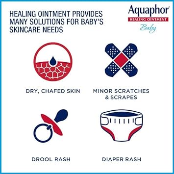 Aquaphor Baby Healing Ointment 0.35 Ounce 2 Count (10ml) (2 Pack)