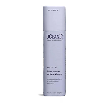 ATTITUDE Oceanly Face Cream Stick, EWG Verified, Plastic-free, Plant and Mineral-Based Ingredients, Vegan and Cruelty-free Beauty Products, PHYTO AGE, Unscented, 1 Ounce