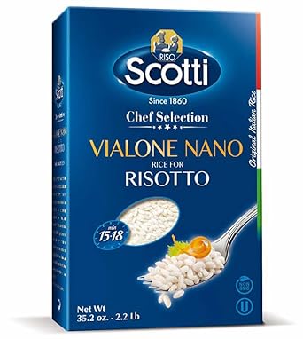 Riso Scotti, Vialone "Nano" Rice for Risotto,1 kg (2.2 lbs) box, Cryovac Bag for ultimate freshness