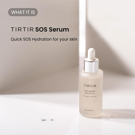 Tirtir Sos Serum - Radiant Glow Boosting Face Serum - Plumping, Anti Aging, Hydrating - Visibly Smooth And Glowy Skin - Fragrance Free Serum For All Skin Types, 1.69 Fl.Oz