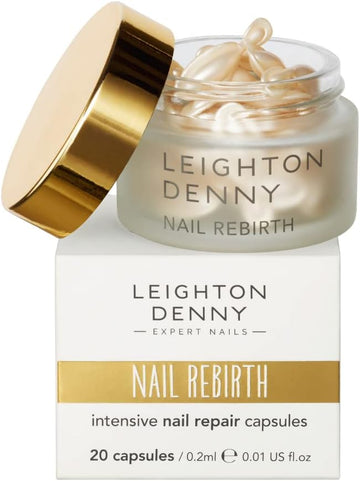 Leighton Denny Nail Rebirth - Intensive Nail Repair Capsules - Treatment For Dry, Damaged Nails - Vegan - 1 X Pack Of 20 Capsules