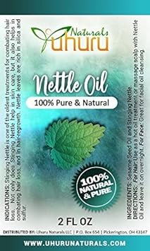 Uhuru Naturals Nettle Oil - Multipurpose Hair and Skin Oil - Contains All-Natural Ingredients Promotes Hair Regrowth and Helps Fight Hair Loss Reduces Skin Irritation and Redness : Health & Household