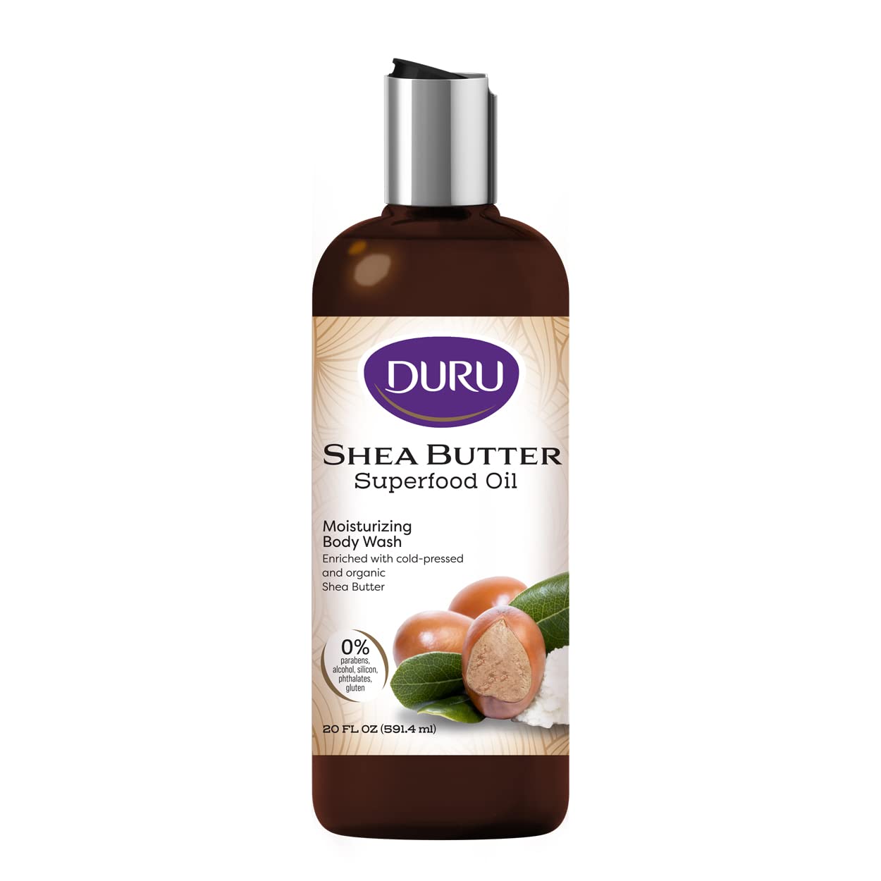 Duru Shea Butter Body Wash - Cleansing Moisturizing Sensitive Skin Shower Gel Paraben Free Alcohol Free Silicone Free Phthalete Free Gluten Free Body Wash