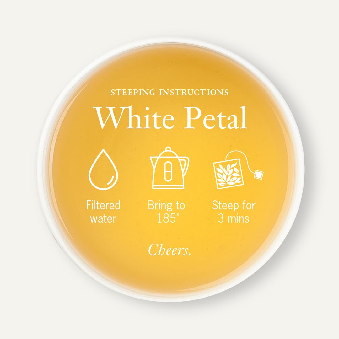 Smith Teamaker | White Petal No. 72 | Caffeinated Full Leaf White Tea Blend (15 Sachets, 1.06Oz Each)
