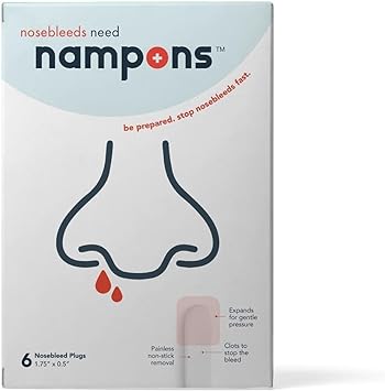 For Nosebleeds - 6 Nasal Plugs With Clotting Agent To Stop Nosebleeds Fast. Trusted By Doctors, Nurses And First Responders. Safe And Effective For Children, Adults, And Seniors