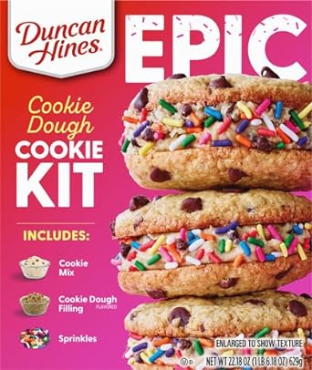 Duncan Hines Epic Kit, Cookie Dough Cookie Mix Kit, 22.19 oz, 22.187 oz