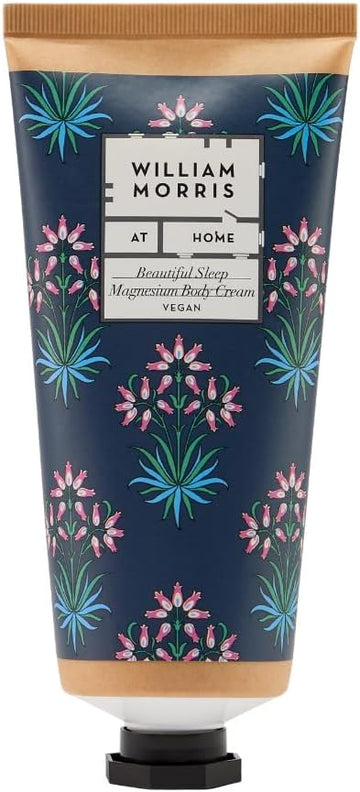 William Morris At Home Body Cream 200Ml, Magnesium, Skin Softening, Fragrance With Calming Essential Oils, Travel Size, Vegan And Cruelty Friendly, Beauty Gift For Her
