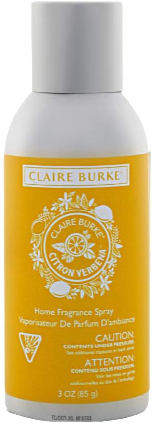 Claire Burke Citron Verbena Air Freshener Spray 3 oz, Clean Lemon Scent, 1 ct