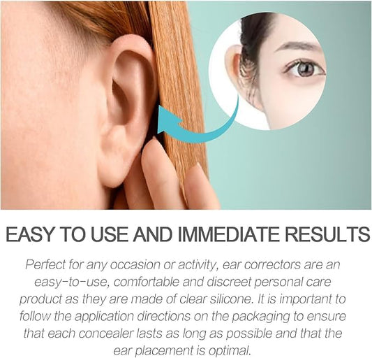 Transparent Silicone Ear Support Pads | Soft Adhesive Stickers for Comfortable Ear Positioning – Adults & Kids (6 Pcs)