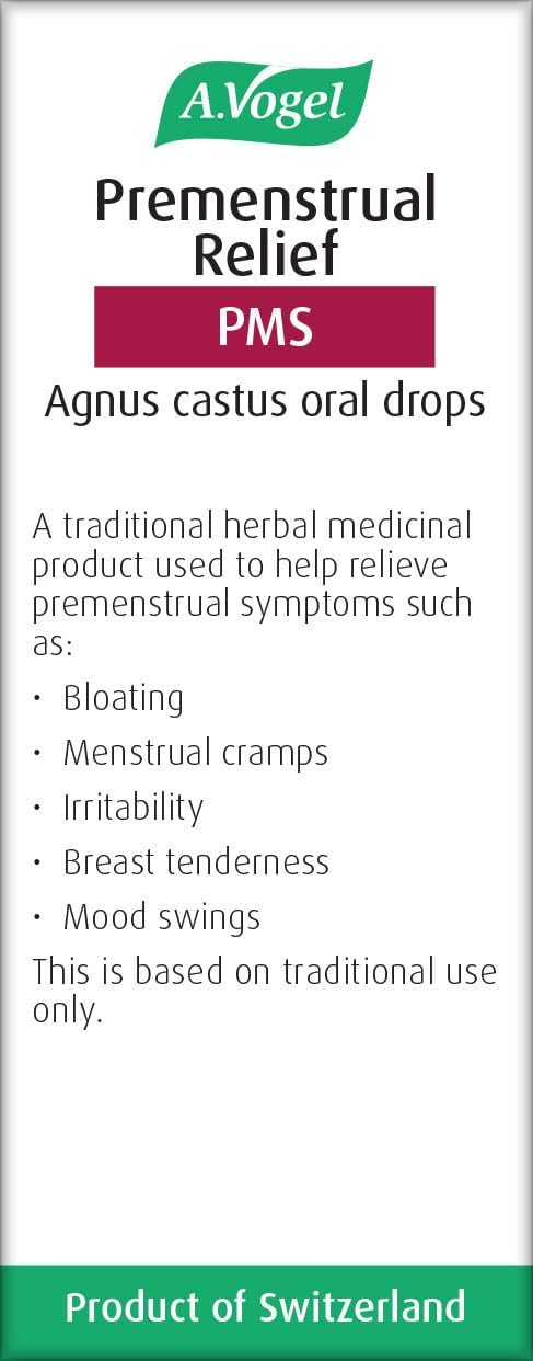 A.Vogel Premenstrual Relief | Agnus castus Oral Drops | Relieves Premenstrual Symptoms | Menstrual Cramps, Bloating & Mood Swings : Amazon.co.uk: Health & Personal Care