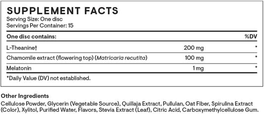 Thorne Sleep + Dissolvable Supplement Disc - Chamomile, L-Theanine And Melatonin For Deep, Restful Sleep - 15 Servings