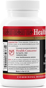 Health Concerns Astra C – Immune Support, Cold Prevention & Antioxidant Formula – Vitamin C, Zinc, Astragalus, Atractylodes, Rose Hips & Acerola – Natural Chinese Herbal Supplement – 90 Capsules : Health & Household