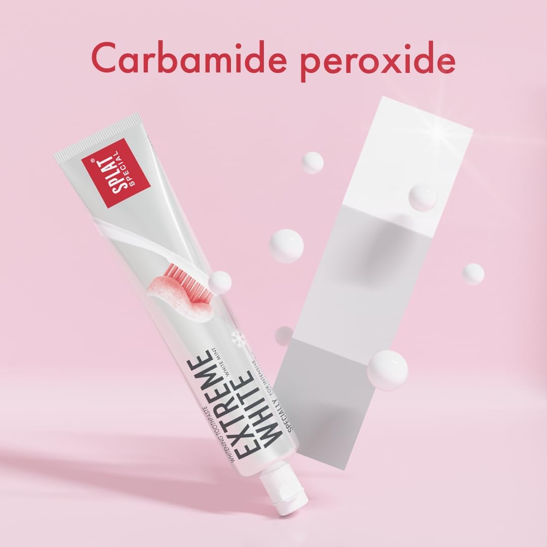Splat Extreme White Toothpaste, 75ml, intensive teeth whitening, protection against cavities, removes surface stains. : Amazon.co.uk: Health & Personal Care