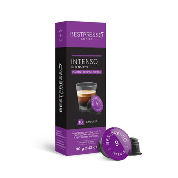Bestpresso Coffee Capsules Compatible With Starbucks Verismo, Caffitaly, Cbtl, K-Fee Systems 80 Pods (Intenso)
