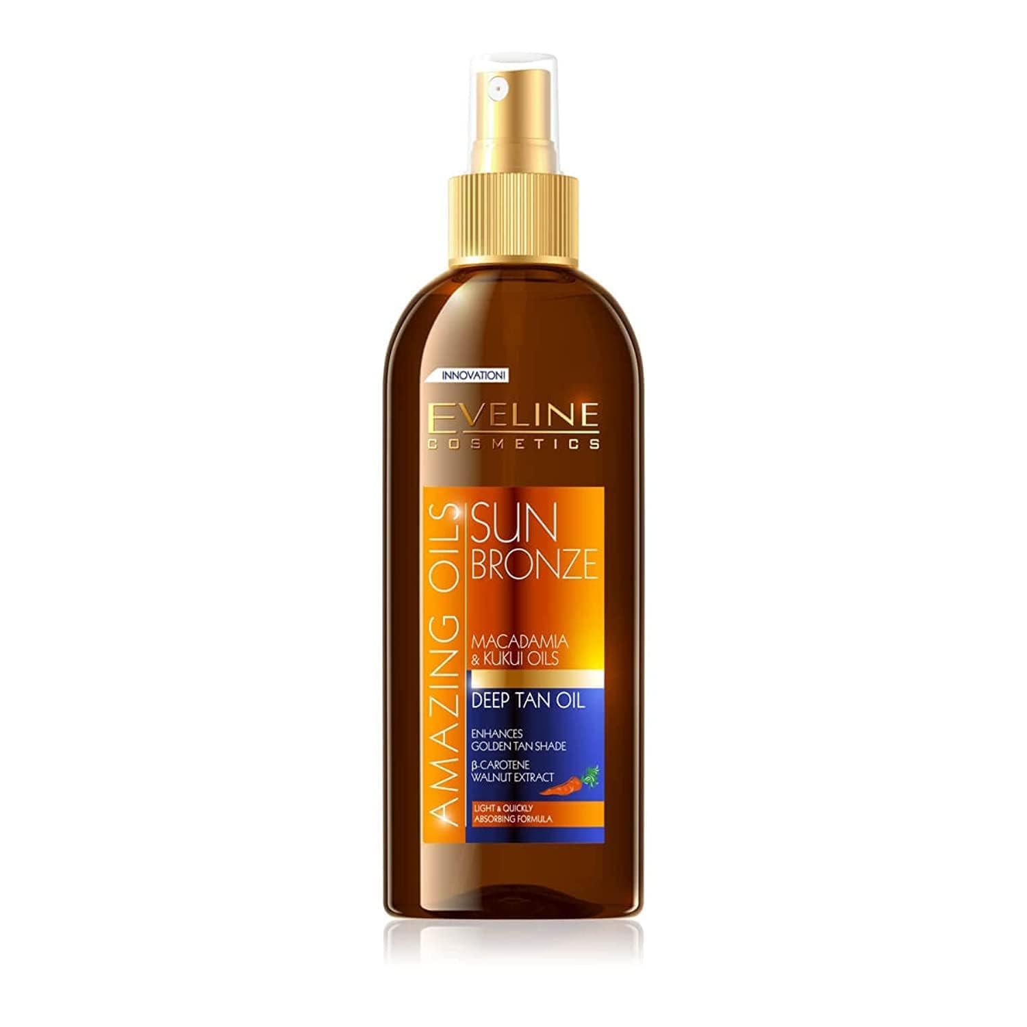 Eveline Cosmetics Sun Amazing Oils Sun Bronze Deep Tan Oil 150ml : Beauty & Personal Care