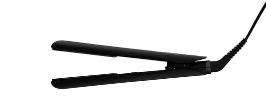 Kristin Ess Flat Iron Straightener + Style Assist Heat Protectant Spray Set - 3/4 Inch Ceramic Mini Straightener For Short Hair - Travel Case - Auto Shut Off