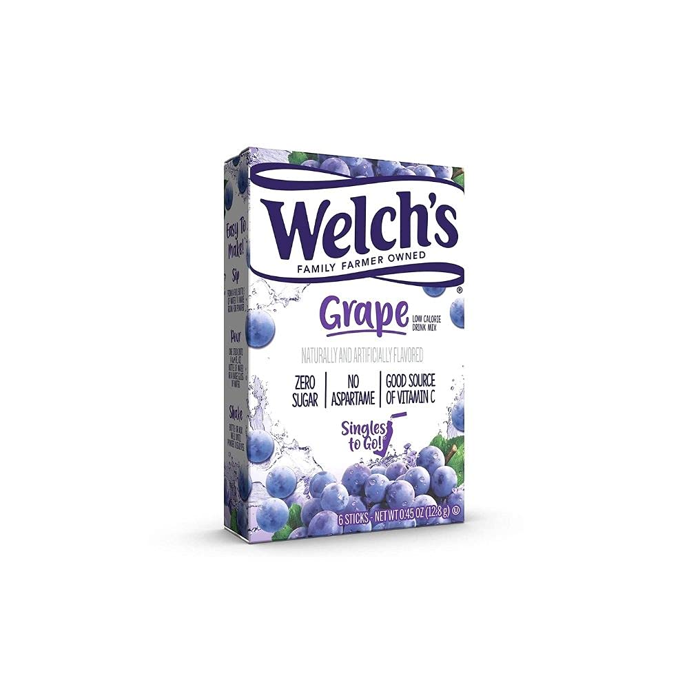 Singles To Go! Welch'S Variety Pack - Strawberry Peach, Cherry Pomegranate & Grape Pack Of 6