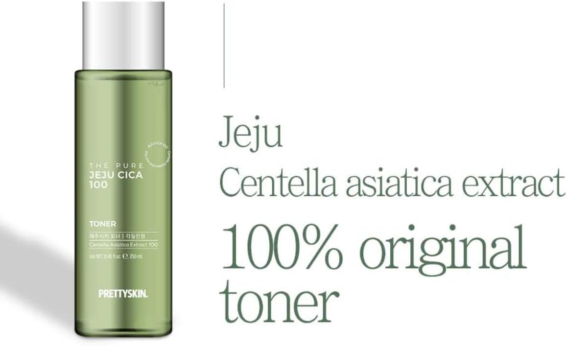 Prettyskin The Pure Jeju Cica Facial Toner 8.45Fl.Oz. | 100% Centella Asiatica Extract | Hydrating & Soothing Water-Type Toner | For Sensitive Skin | Korean Skincare : Beauty & Personal Care