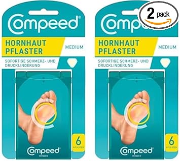 Compeed Callus Plasters, 6 Hydrocolloid Plasters, Foot Treatment, Fast Natural Callus Removal, Dimensions: 4.4 Cm X4.5 Cm (Packaging May Vary) (Pack Of 2)