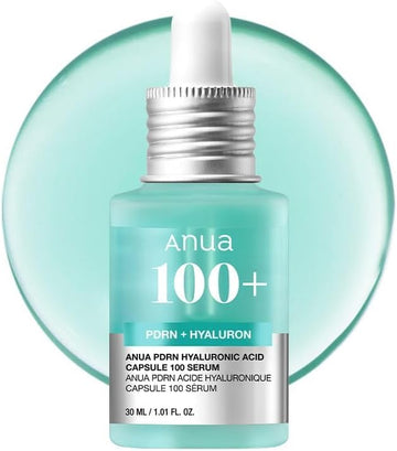 Anua Pdrn Hyaluronic Acid Capsule 100 Serum, Radiant Face Serum, Hyaluronic Acid, Hydration, Moisture Plumping Effect, Natural Color, Korean Skincare, 30Ml/1.01Fl.Oz