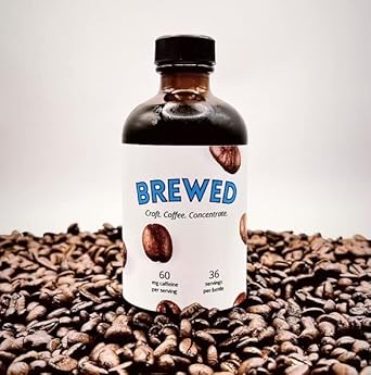 Brewed Coffee Concentrate, Cold Brew, Iced Coffee, Arabica Coffee, Espresso, 30X Liquid Coffee Concentrate, Instant Coffee Alternative, 36 Cups Per Bottle, Espresso Shot, Caffeine Shot