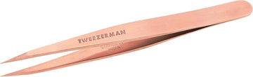 Tweezerman Rose Gold Point Tweezer - Amazon Exclusive Pointed Tweezer Ideal For Facial Hair Removal, Ingrown Hair, Eyebrow & Eyelash Tweezers And Splinter Removal