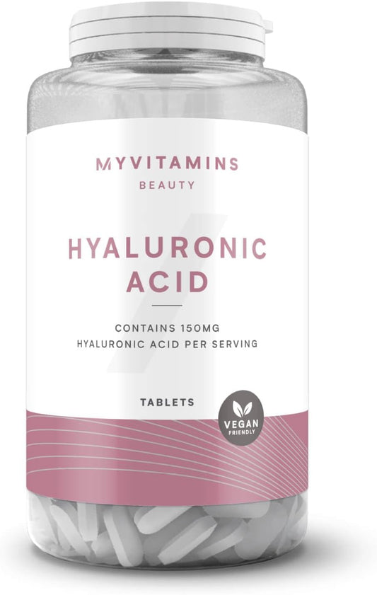Myvitamins Hyaluronic Acid Tablets | High-Strength Hydration Support for Skin, Joints & Muscles | 150mg Per Serving | Moisture Retention & Anti-Ageing Support | 60 Tablets : Amazon.co.uk: Health & Personal Care