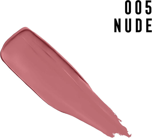 Max Factor Velvet Mattes Lipstick, Infused With Oils And Butters, 5 Nude, 3.5 G