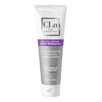 Cln® Facial Moisturizer - Soothes & Calms Skin, Helps Reduce Appearance Of Redness, Locks In Moisture Without Clogging Pores, Dermatologist & Clinically Tested, 3.4 Oz