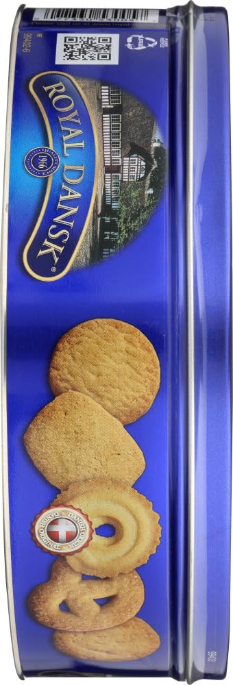 Royal Dansk 40635 Danish Butter Cookies, Reusable Tin, 12 Oz