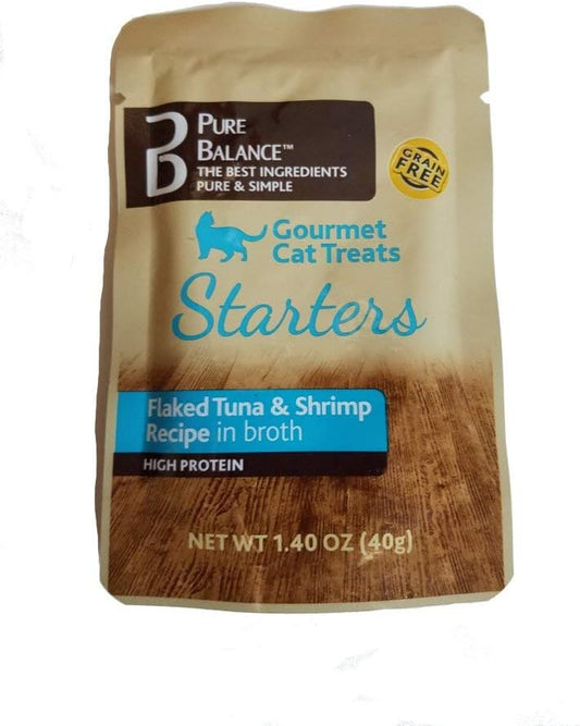 Pure Balance Gourmet Cat Treats Starters Flaked Tuna & Shrimp Recipe (5 Pack)