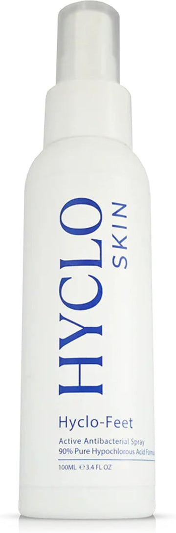 Hyclo Skin Hyclo Feet Antibacterial Spray For Feet 100Ml - 100% Natural Hypochlorous Acid Spray - Antifungal Foot Spray For Athletes Foot & Feet Odour Treatment