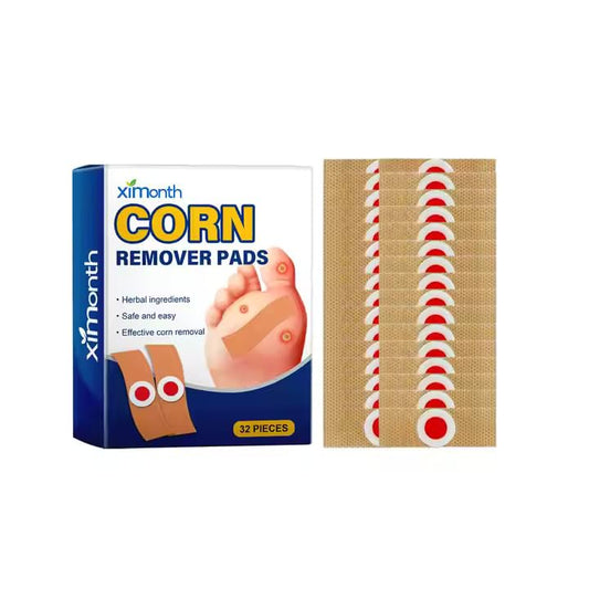 Corn Removal Pads – Wart & Corn Remover Plaster with Hole for Callus and Corn Pain Relief, Foot Care Treatment (32pcs/Box)