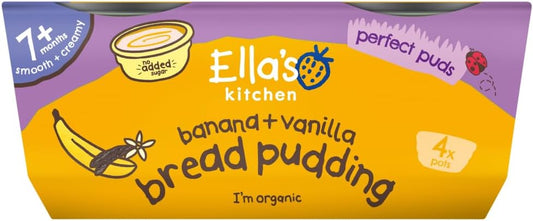 Ella'S Kitchen Organic Banana + Vanilla Bread Pudding 80G