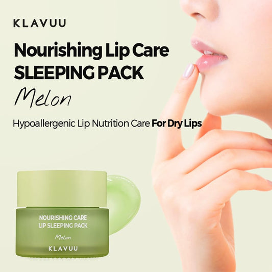 Klavuu Lip Mask Sleeping Pack (0.7Oz) – Overnight Deep Hydrating Korean Lip Balm Treatment For Very Dry, Chapped Lips | Lip Lightening & Plumping With Instant Hydration | Gentle Exfoliating (Melon)