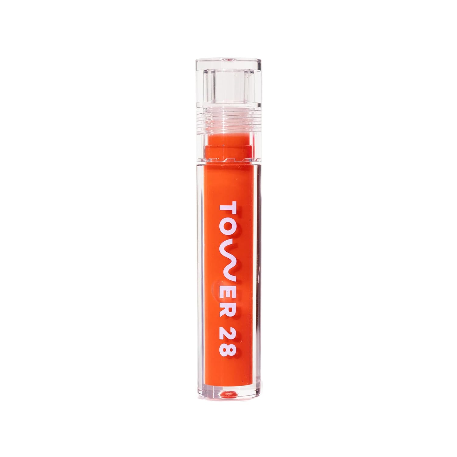 Tower 28 Shineon Lip Jelly, Fire, Non-Sticky Lip Gloss, Sheer Orange Vegan Lip Gloss, Moisturizing Apricot And Raspberry Seed Oil, Cruelty Free